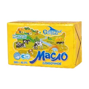 Масло сладко-сливочное несоленое традиционное 82,5% Сливочная страна 500гр, ЗОЛОТАЯ ФОЛЬГА20шт/кор купить в Донецке - Сушиман