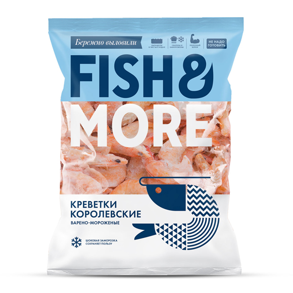 Креветка ваннамей с/г в панц., в/м 50/70шт/кг 0,7кг. карт., 6шт/кор Fish&More купить в Донецке - Сушиман