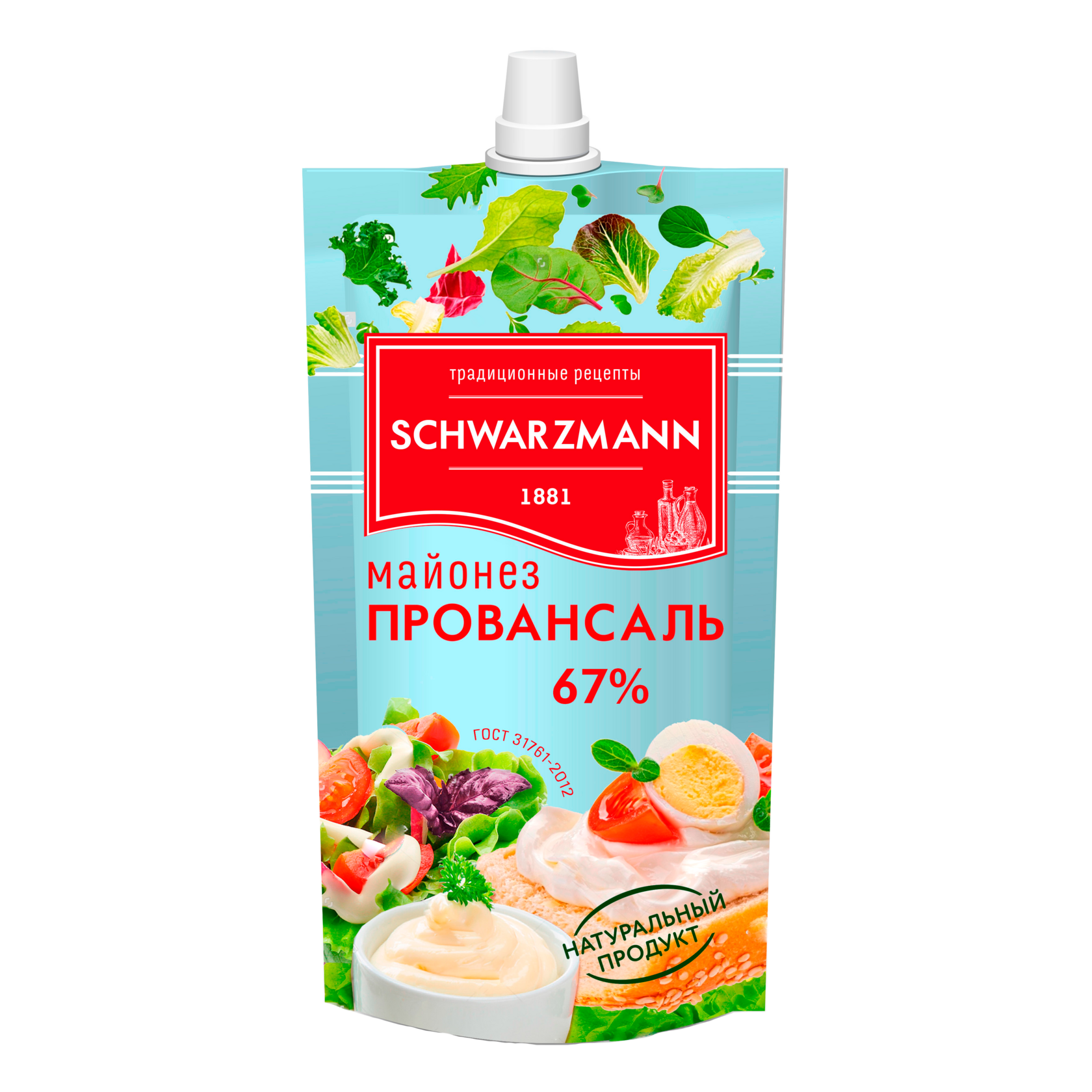 Майонез Провансаль 67% ГОСТ SCHWARZMANN, дой-пак 400мл. 20шт/кор. ГОСТ купить в Донецке - Сушиман