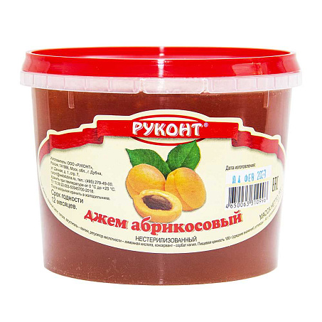 Джем абрикос 900гр пл/в Руконт Россия (104102) 6шт/кор купить в Донецке - Сушиман