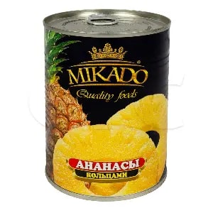 Ананасы консервированные кольца MIKADO 580мл/565гр/340гр, 12шт/кор купить в Донецке - Сушиман