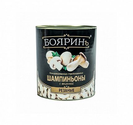 Грибы шампиньоны с вешенками резаные Боярин 3100мл/2840гр/1850гр ж/б, 6шт/кор купить в Донецке - Сушиман