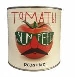 Томаты рез. в с/с 2650мл/6 ж/б SUNFEEL /Италия купить в Донецке - Сушиман