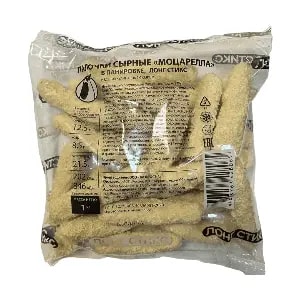 Палочки сырные Моцарелла в панировке лонг стикс ФРОС-А 1кг, 10шт/кор купить в Донецке - Сушиман