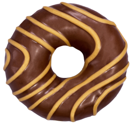 Донат шоколадный с карамельной начинкой CARAMEL 67гр, 12шт/кор STOKSON купить в Донецке - Сушиман
