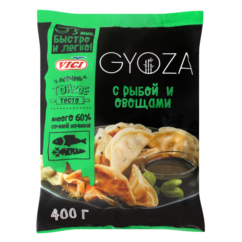 Пельмени с рыбой и овощами GYOZA, VICI, 400 г.*6шт купить в Донецке - Сушиман