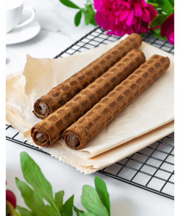 Трубочка шоколадная с фундуком  Macaronshop 75гр 30шт/кор купить в Донецке - Сушиман