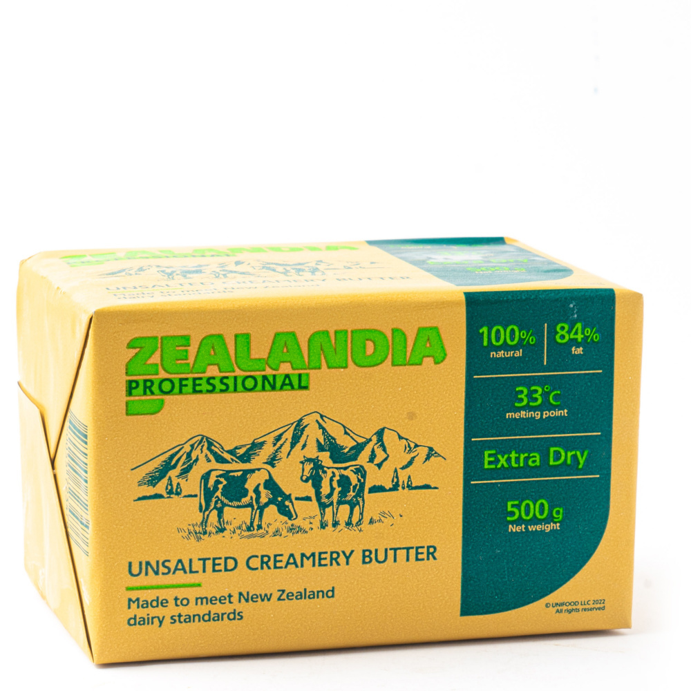 Масло сладко-сливочное несоленое 83% Zealandia Kitchen 500гр, 10шт/кор купить в Донецке - Сушиман