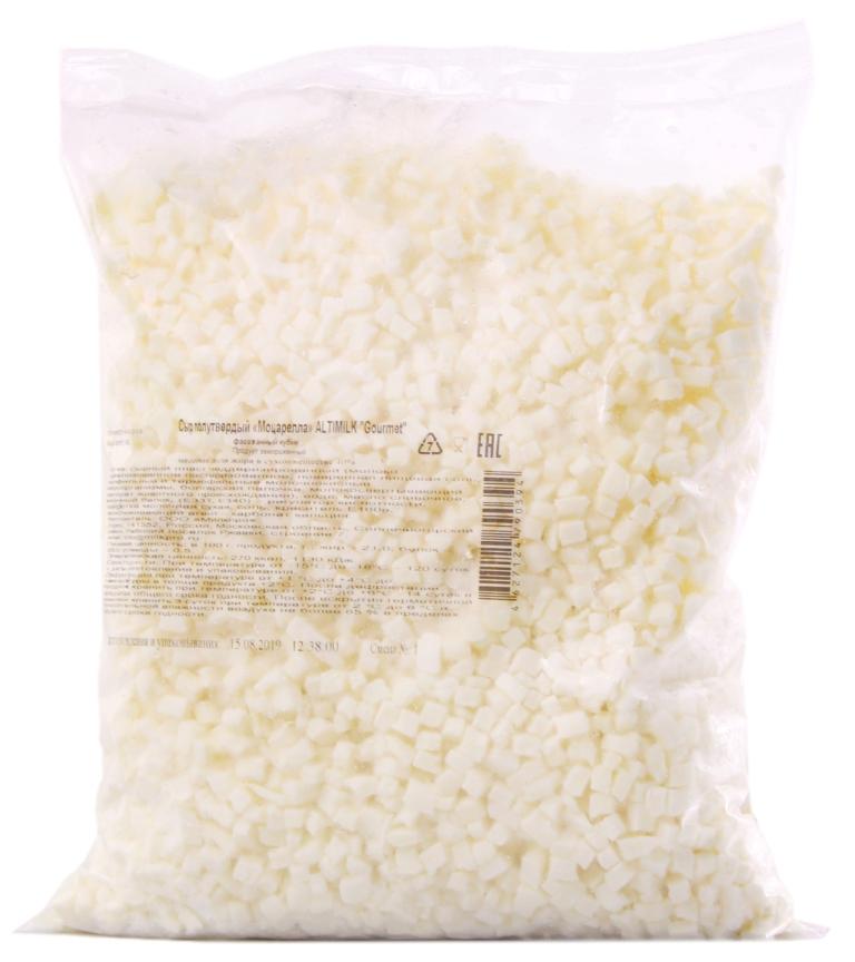 Моцарелла молокосодержащий продукт 40% кубик Gourmet Fit Alti 1кг, 10шт/кор купить в Донецке - Сушиман
