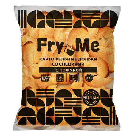 Картофель дольки в кожуре со специями Fry Me 2,5кг, 5шт/кор купить в Донецке - Сушиман