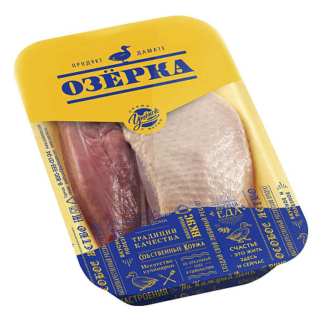 Утка филе грудки на коже ~500гр/лоток Озёрка™ Халяль Новые утиные фермы (4694) ± 6кг купить в Донецке - Сушиман