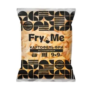 Картофель фри без панировки 9*9мм Fry Me 2,5кг, 5шт/кор купить в Донецке - Сушиман