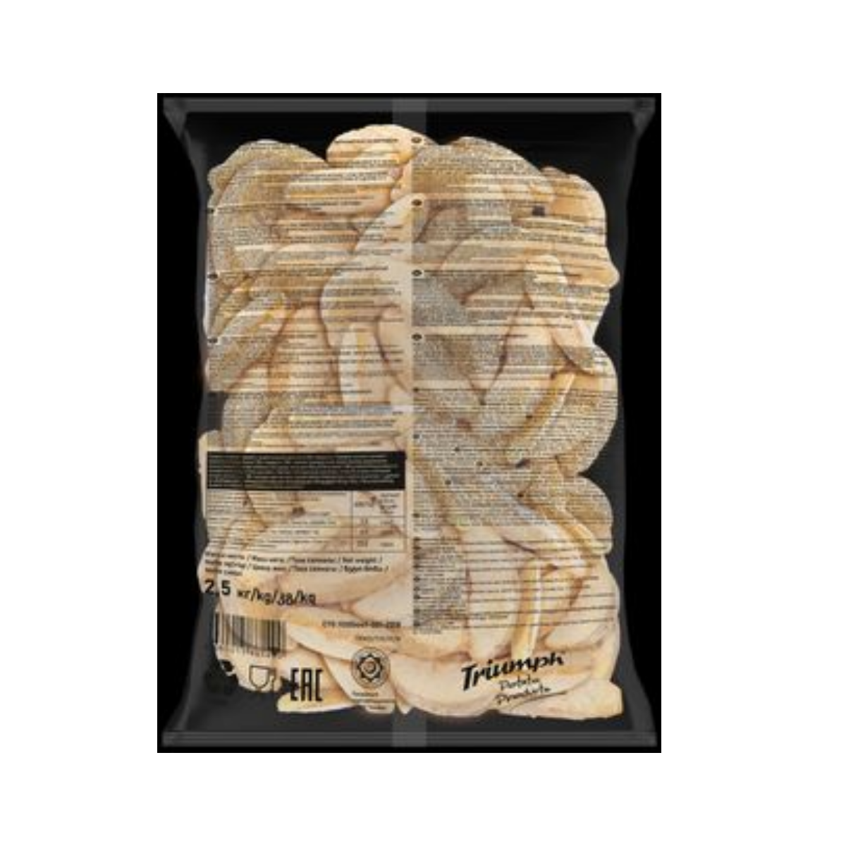 Картофель дольки с кожурой 2,5кг, пакет Triumph Ви Фрай Россия (TRW12) купить в Донецке - Сушиман