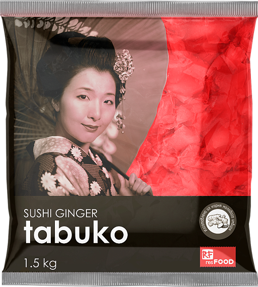 Имбирь маринованный розовый «Tabuko» Грейд А , Китай, 1,5 кг*10шт/кор (вес сухого вещ-ва 1кг) купить в Донецке - Сушиман