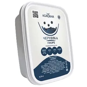 Пюре Черника Агробар 250гр, 12шт/кор купить в Донецке - Сушиман