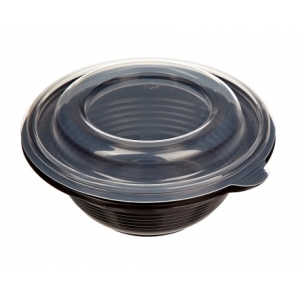 Контейнер с крышкой для супа 500мл черный 50шт/уп 300шт/кор купить в Донецке - Сушиман