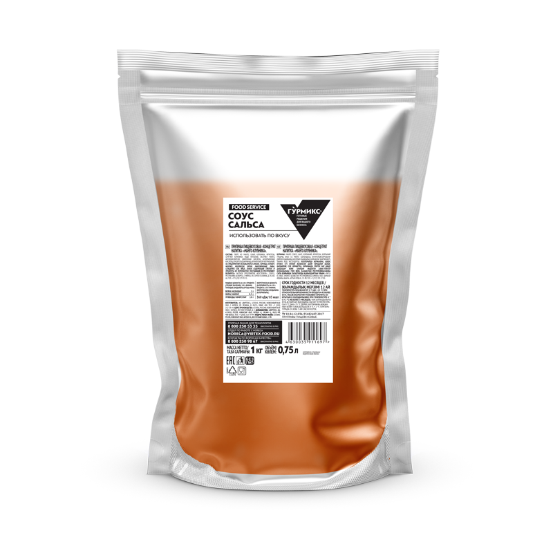 Соус Сальса, Гурмикс, серия «Food Service» 1кг 6шт/кор 10415734 купить в Донецке - Сушиман