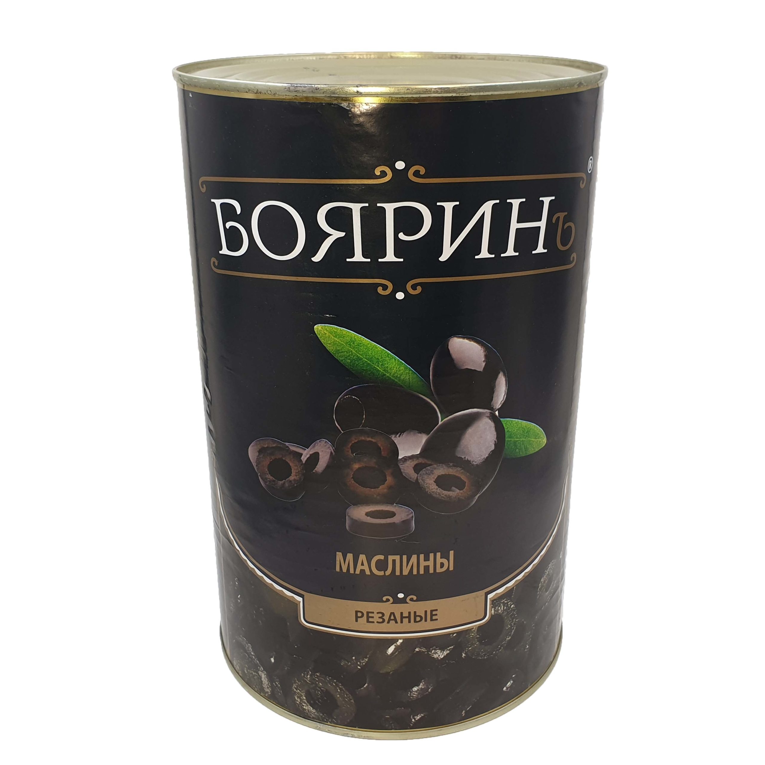 Маслины резаные «Боярин» 3100мл/3000гр/1560гр Испания купить в Донецке - Сушиман