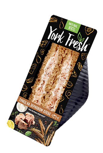 Сэндвич с тунцом на зерновом хлебе YORK FRESH 150гр, 6шт/кор 812919 купить в Донецке - Сушиман