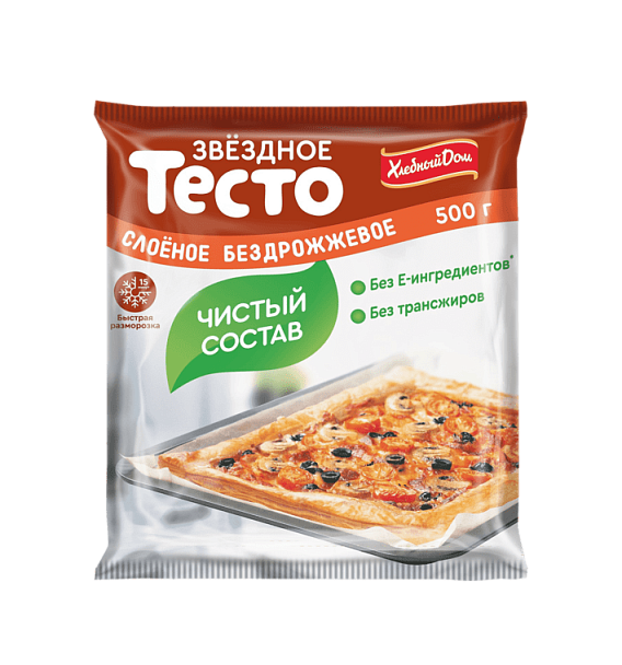 Тесто слоеное бездрожжевое быстрозамороженное Коломенский эксперт 500гр, 16шт/кор 121538 купить в Донецке - Сушиман