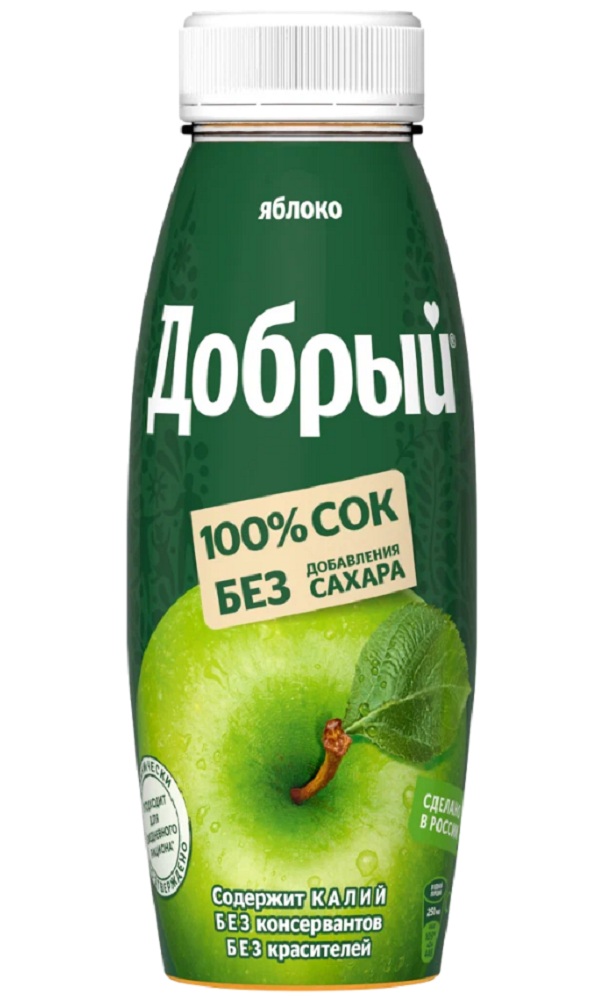 Сок Добрый 0,33л пэт/бут Яблоко 12шт/уп купить в Донецке - Сушиман