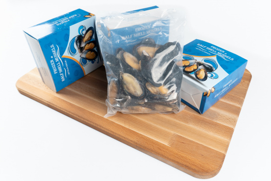 Мидии голубые, в/м, 30-40, в 1/2 раковины, 1кг., короб 12кг., Shengsi Shunda Marine Food 5967 купить в Донецке - Сушиман