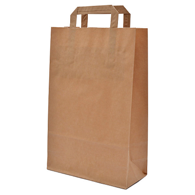 Бумажный пакет крафт с плоской ручкой б/п 280х150×320 крафт 70гр (250шт) AVIORA 108-034 купить в Донецке - Сушиман