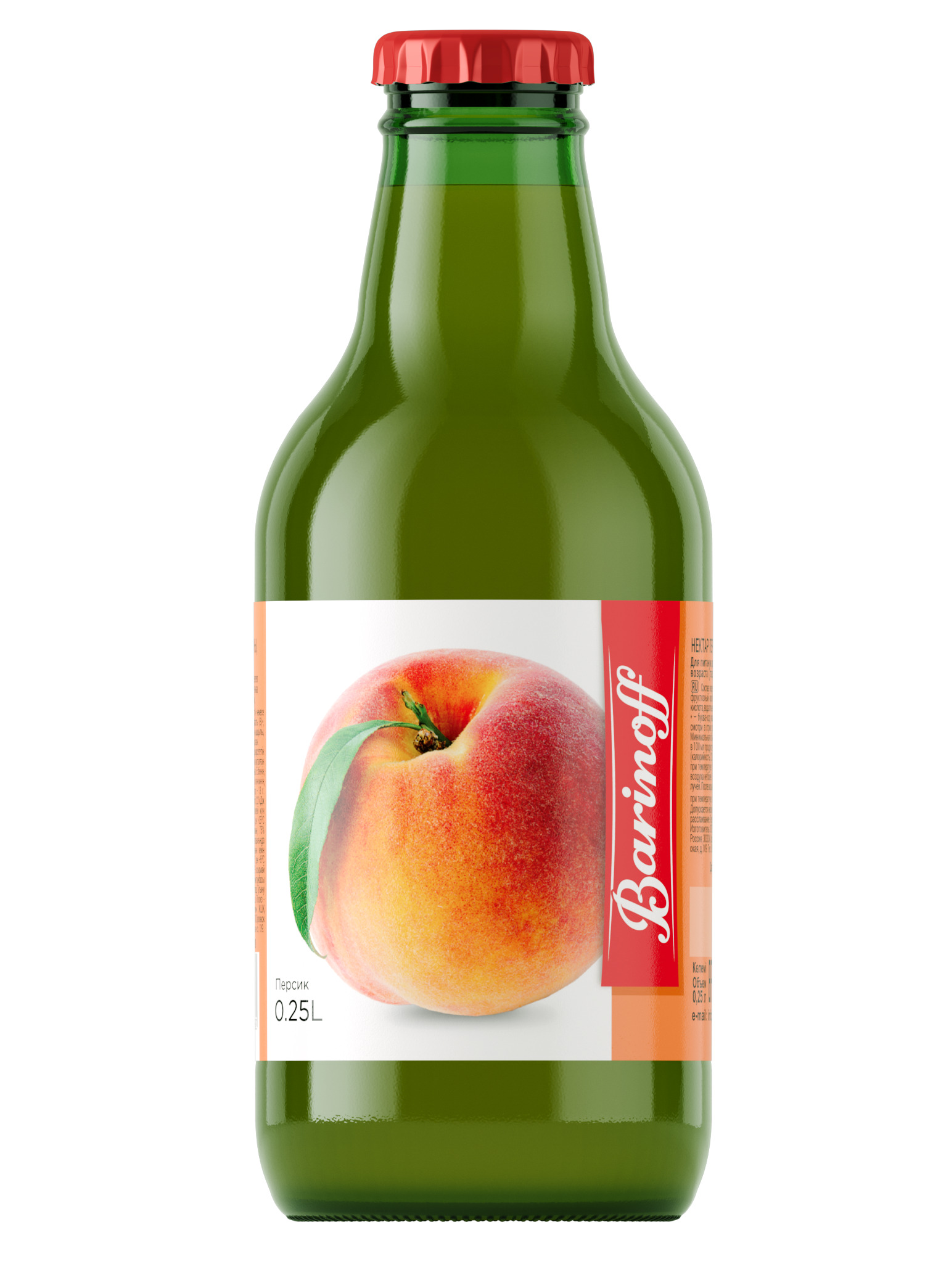 Нектар персиковый с мякотью (0,25л) 100% Баринофф 2782 купить в Донецке - Сушиман