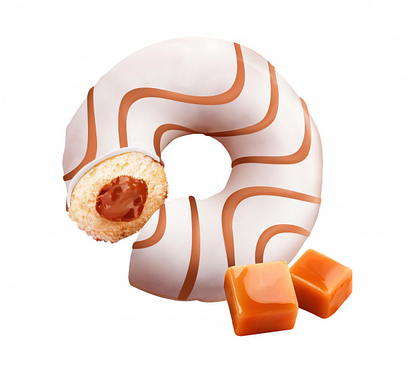 Донат с карамельной начинкой CARAMELOVE 67гр, 12шт/кор STOKSON купить в Донецке - Сушиман