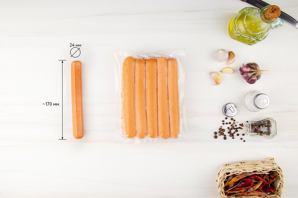 Сосиски Марсельские с сыром зам в/у (10 шт. х 75гр.) *12упак/кор 1968 РЕМИТ 80053 купить в Донецке - Сушиман