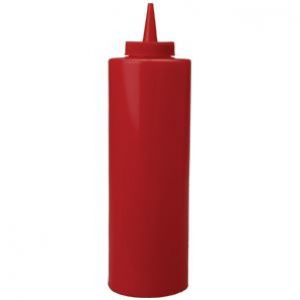 Бутылка для соуса 700мл, пластик красный купить в Донецке - Сушиман