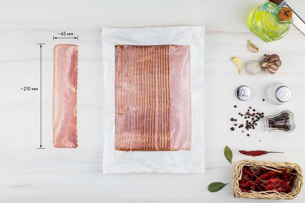 Бекон нарезка в/к зам. в/у (шт. 500 гр.) Ремит 2256 купить в Донецке - Сушиман