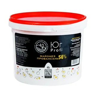Майонез Провансаль Юг PROFI 56% ведро 10л./9,4кг. купить в Донецке - Сушиман