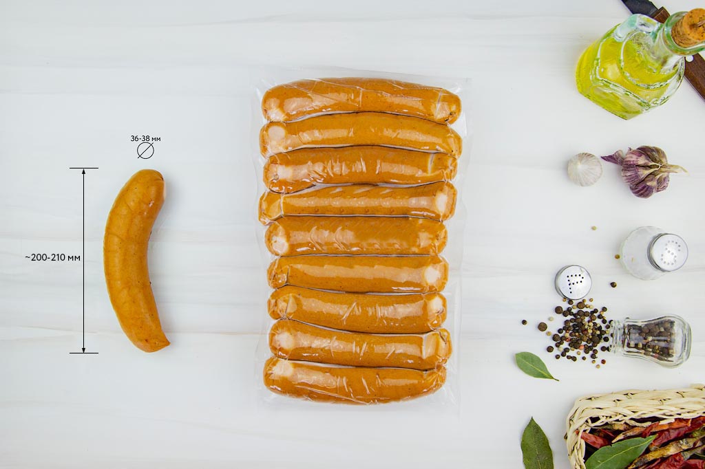 Сосиски Крюдерсвенд зам в/у (9шт.*140гр.шт.)* 4 упак/кор Ремит 2677 купить в Донецке - Сушиман