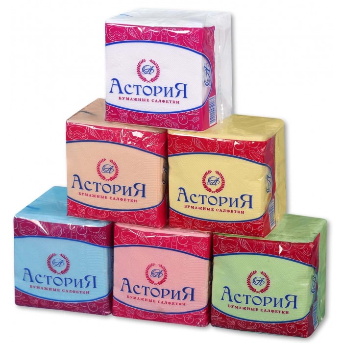 Салфетки (АСТОРИЯ) 70л/20уп цветная СВЕТОФОР купить в Донецке - Сушиман