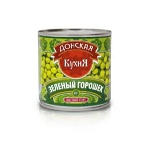Горошек зеленый консервированный Донская кухня 425 мл/400гр/240гр. ж/б 12шт/кор купить в Донецке - Сушиман