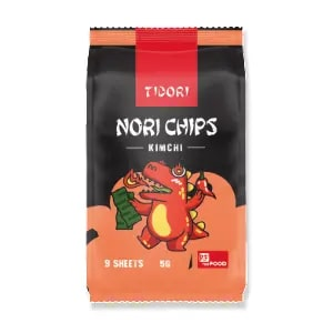 Чипсы Нори из морской водоросли Кимчи Tidori 5гр, 3шт/упак, 24упак/кор, Корея купить в Донецке - Сушиман