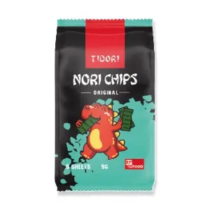 Чипсы Нори из морской водоросли Оригинальные Tidori 5гр, 3шт/упак, 24упак/кор, Корея купить в Донецке - Сушиман