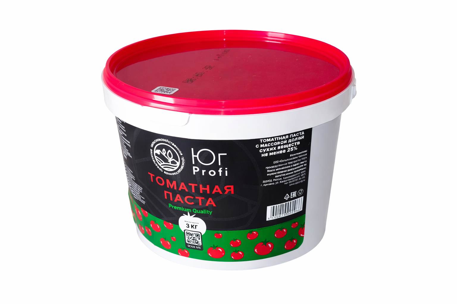 Томатная паста 25-27% ЮГ PROFI пл/ведро 3кг. Премиум купить в Донецке - Сушиман