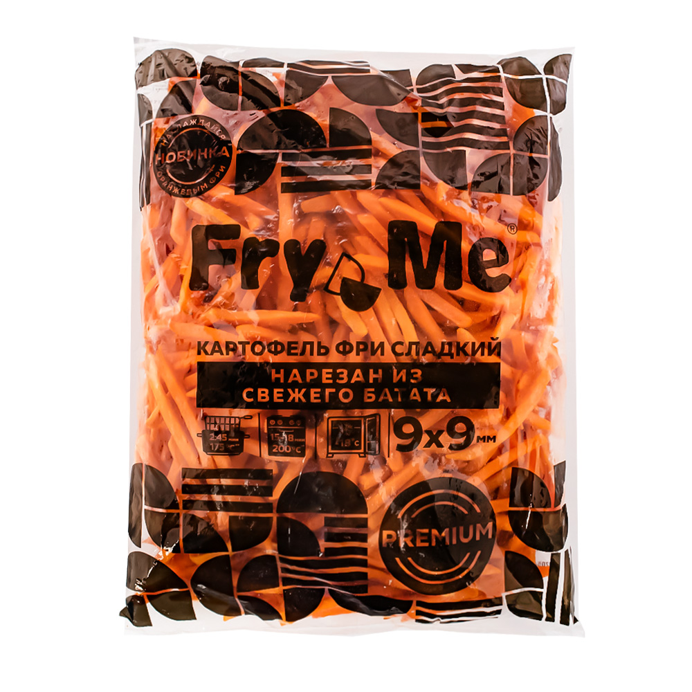 Картофель фри сладкий батат 9*9 Fry Me 2,5кг, 5шт/кор ВАТ9 купить в Донецке - Сушиман