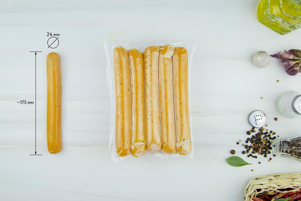 Сосиски Сочные куриные зам. в/у (10 шт. x 75 гр.шт.) *12 упак/кор 1974 РЕМИТ купить в Донецке - Сушиман