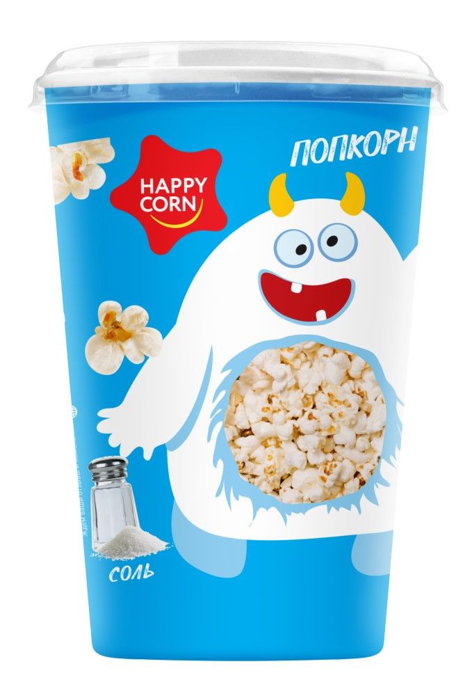 Кукуруза воздушная с солью (стакан) 35г. 6шт/кор, Happy Corn купить в Донецке - Сушиман