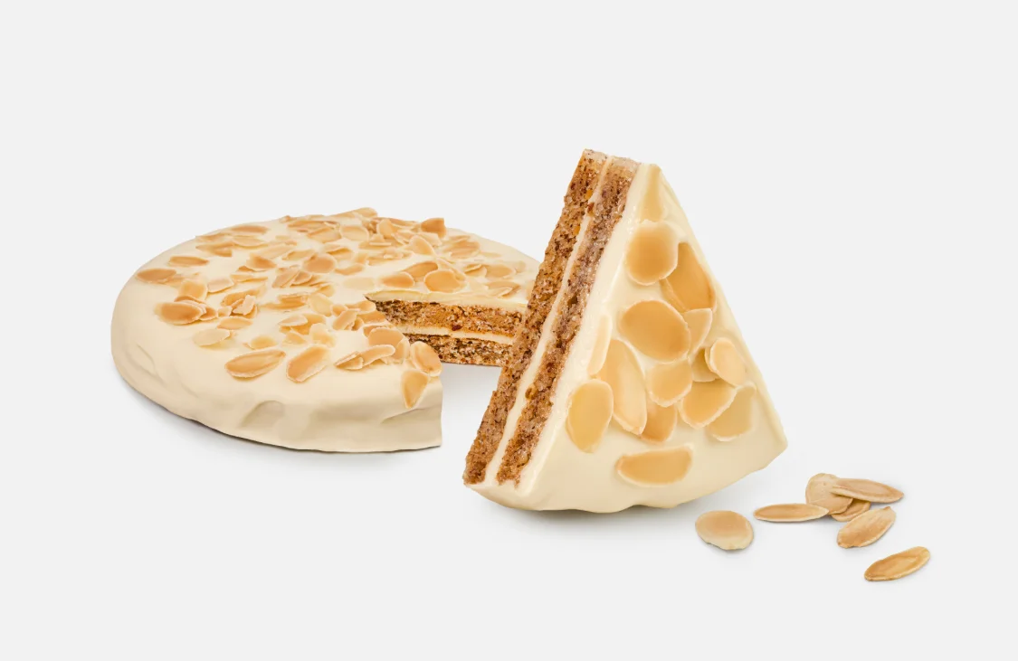 Торт с миндалем и белой глазурью Десертные Истории 0,820кг. 6шт/кор купить в Донецке - Сушиман