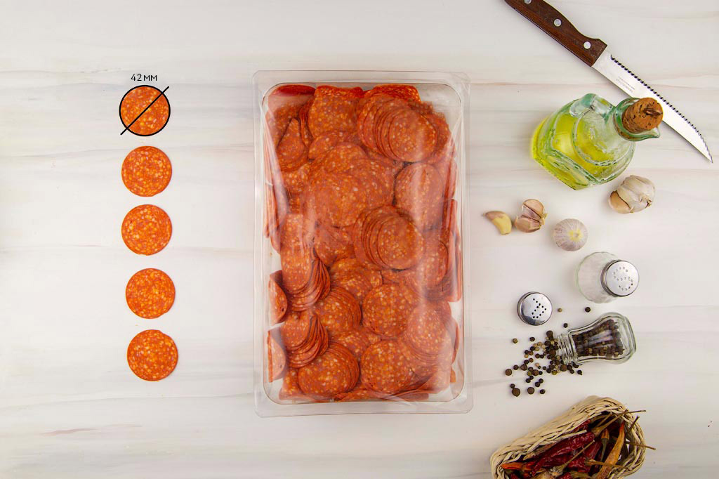 Колбаса нарезка Пепперони с/к зам гмс (шт. 1 кг.) *8шт/кор Ремит купить в Донецке - Сушиман