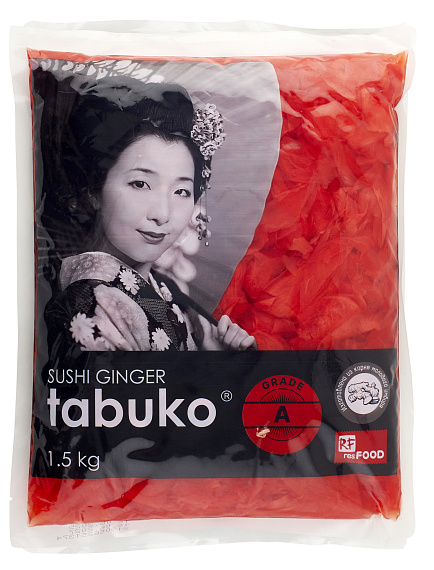 Имбирь маринованный розовый «Tabuko» Грейд А , Китай, 1,5 кг*10шт/кор (вес сухого вещ-ва 1кг) купить в Донецке - Сушиман