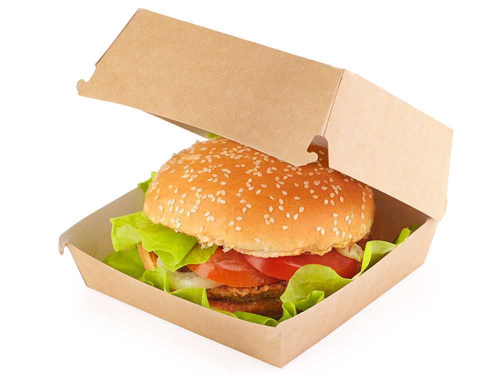 Коробка для гамбургера BURGER L 120×120х70 крафт (240шт) 60шт/упак. купить в Донецке - Сушиман