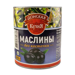 Маслины целые б/к Донская кухня 3100мл/3000гр/1450гр, ж/б 6шт/кор купить в Донецке - Сушиман