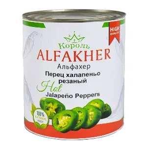 Перец халапеньо резаный ALFAKHER 3100мл/3000гр/1560гр ж/б, 6шт/кор купить в Донецке - Сушиман