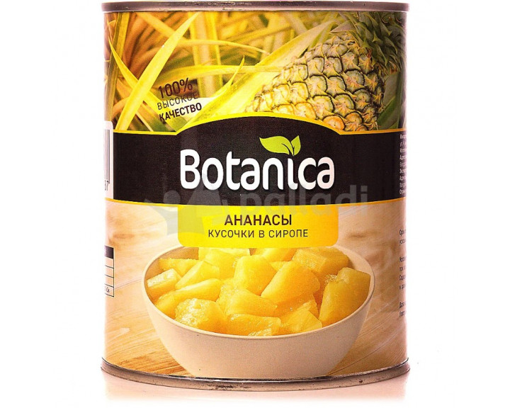 Ананасы консервированные кусочки в сиропе Botanica 850мл/850гр/490гр, 12шт/кор, Таиланд купить в Донецке - Сушиман