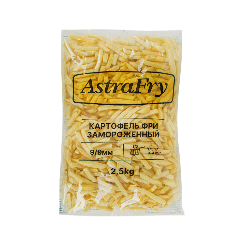 Картофель фри 9*9мм AstraFry 2,5кг, 4шт/кор купить в Донецке - Сушиман